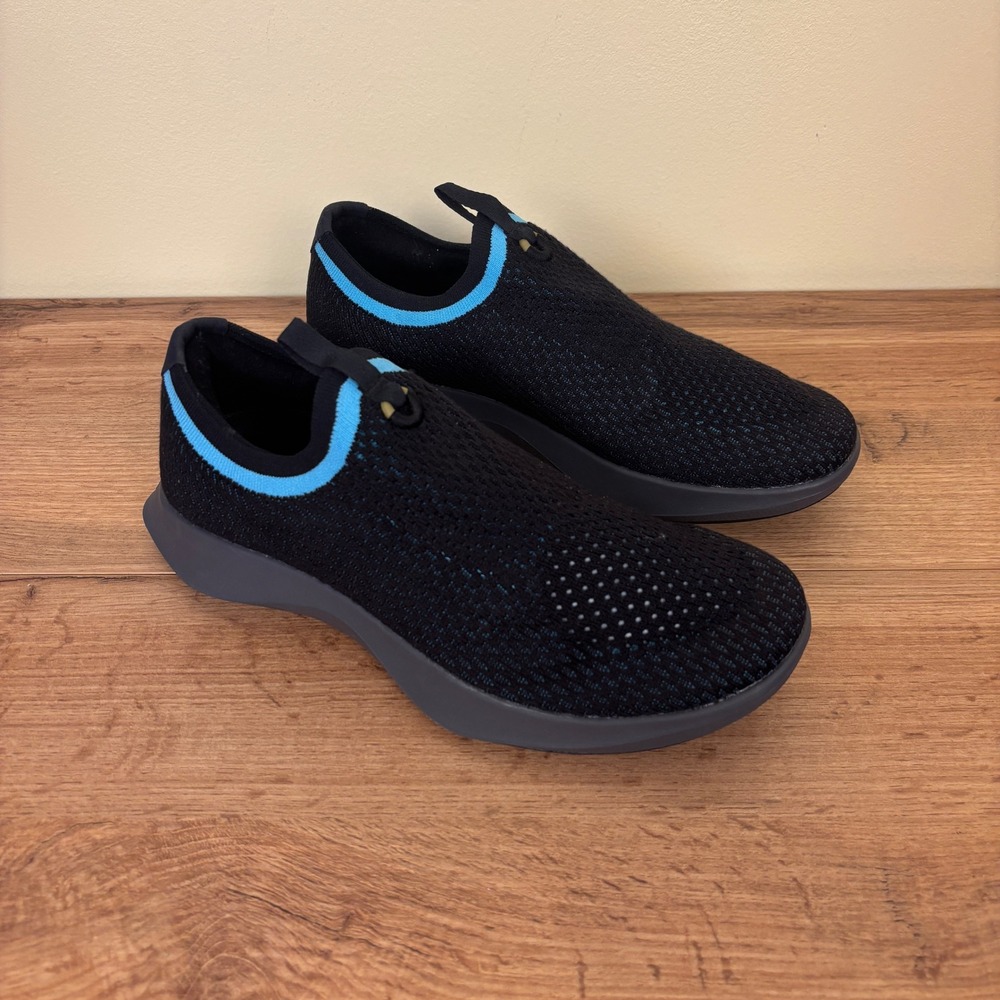 ALLBIRDS Tree Dasher Relay Sneaker Black/Chasm Teal Blue Women Size 9.5 Slip On